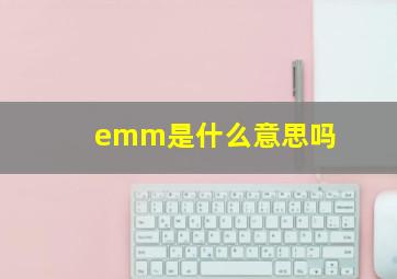 emm是什么意思吗