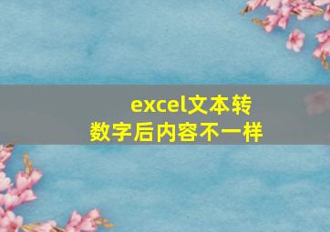 excel文本转数字后内容不一样