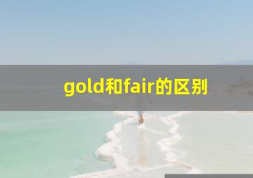 gold和fair的区别