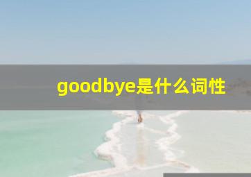 goodbye是什么词性