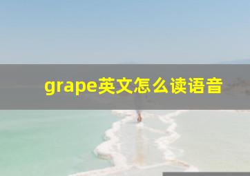 grape英文怎么读语音