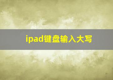 ipad键盘输入大写