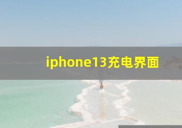 iphone13充电界面