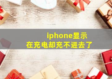 iphone显示在充电却充不进去了