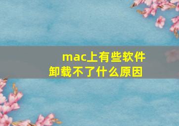 mac上有些软件卸载不了什么原因