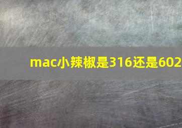 mac小辣椒是316还是602