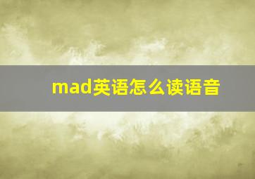 mad英语怎么读语音