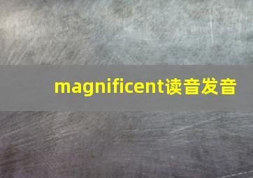 magnificent读音发音