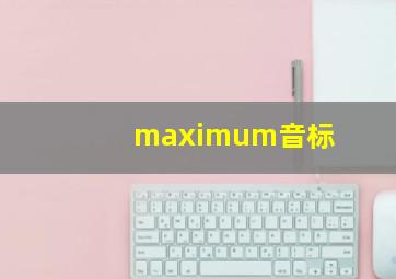 maximum音标