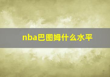 nba巴图姆什么水平