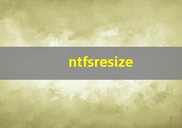 ntfsresize