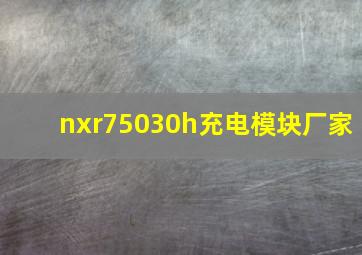 nxr75030h充电模块厂家