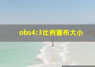 obs4:3比例画布大小