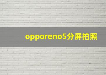 opporeno5分屏拍照