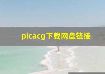 picacg下载网盘链接