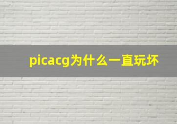 picacg为什么一直玩坏