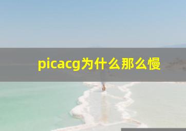 picacg为什么那么慢