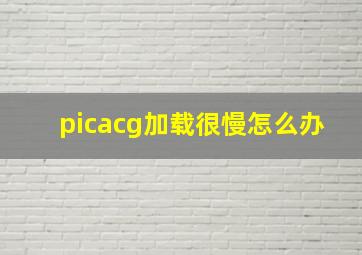 picacg加载很慢怎么办