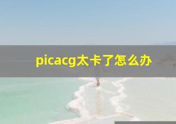 picacg太卡了怎么办