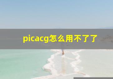 picacg怎么用不了了