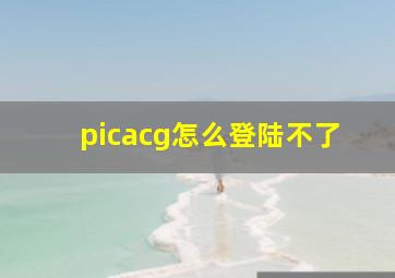 picacg怎么登陆不了