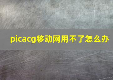 picacg移动网用不了怎么办