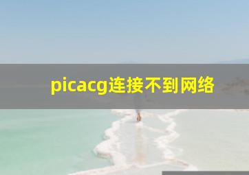 picacg连接不到网络