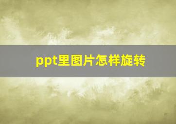 ppt里图片怎样旋转