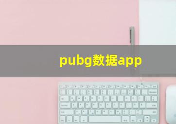 pubg数据app