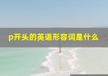 p开头的英语形容词是什么