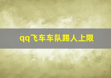 qq飞车车队踢人上限