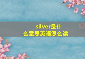 silver是什么意思英语怎么读