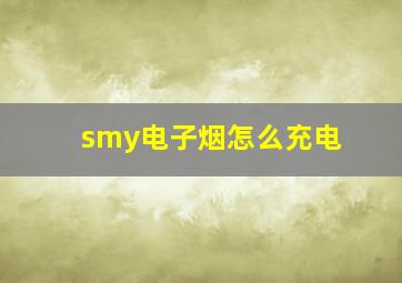 smy电子烟怎么充电