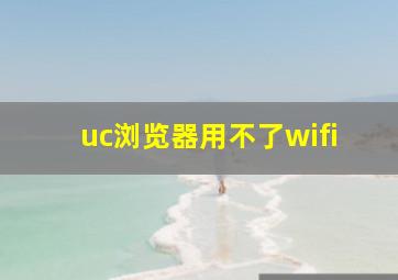 uc浏览器用不了wifi