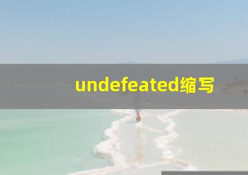 undefeated缩写