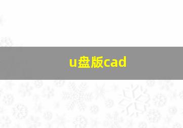 u盘版cad