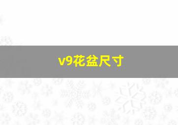 v9花盆尺寸