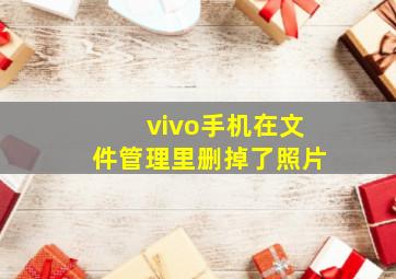 vivo手机在文件管理里删掉了照片