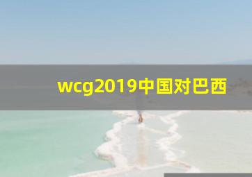 wcg2019中国对巴西