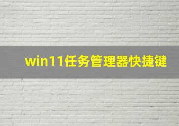 win11任务管理器快捷键