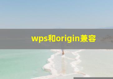 wps和origin兼容