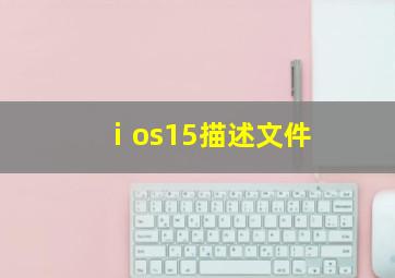 ⅰos15描述文件