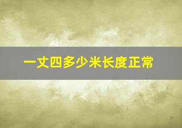 一丈四多少米长度正常