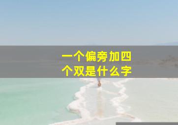 一个偏旁加四个双是什么字