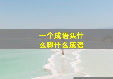 一个成语头什么脚什么成语