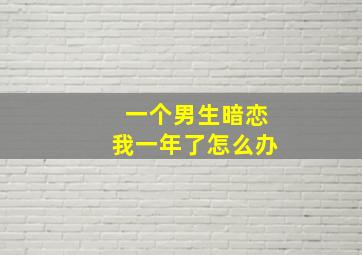 一个男生暗恋我一年了怎么办