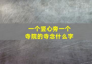 一个竖心旁一个寺院的寺念什么字