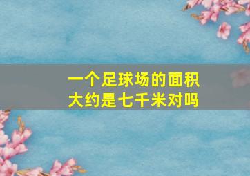 一个足球场的面积大约是七千米对吗