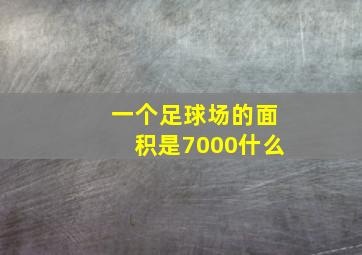 一个足球场的面积是7000什么