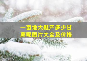 一亩地大概产多少甘蔗呢图片大全及价格